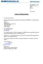 C&amp;D TECHNOLOGIES Certificate